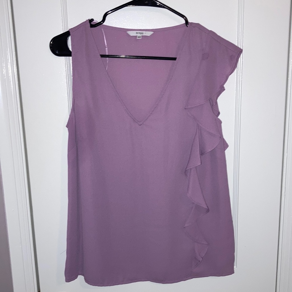 Asymmetrical purple top